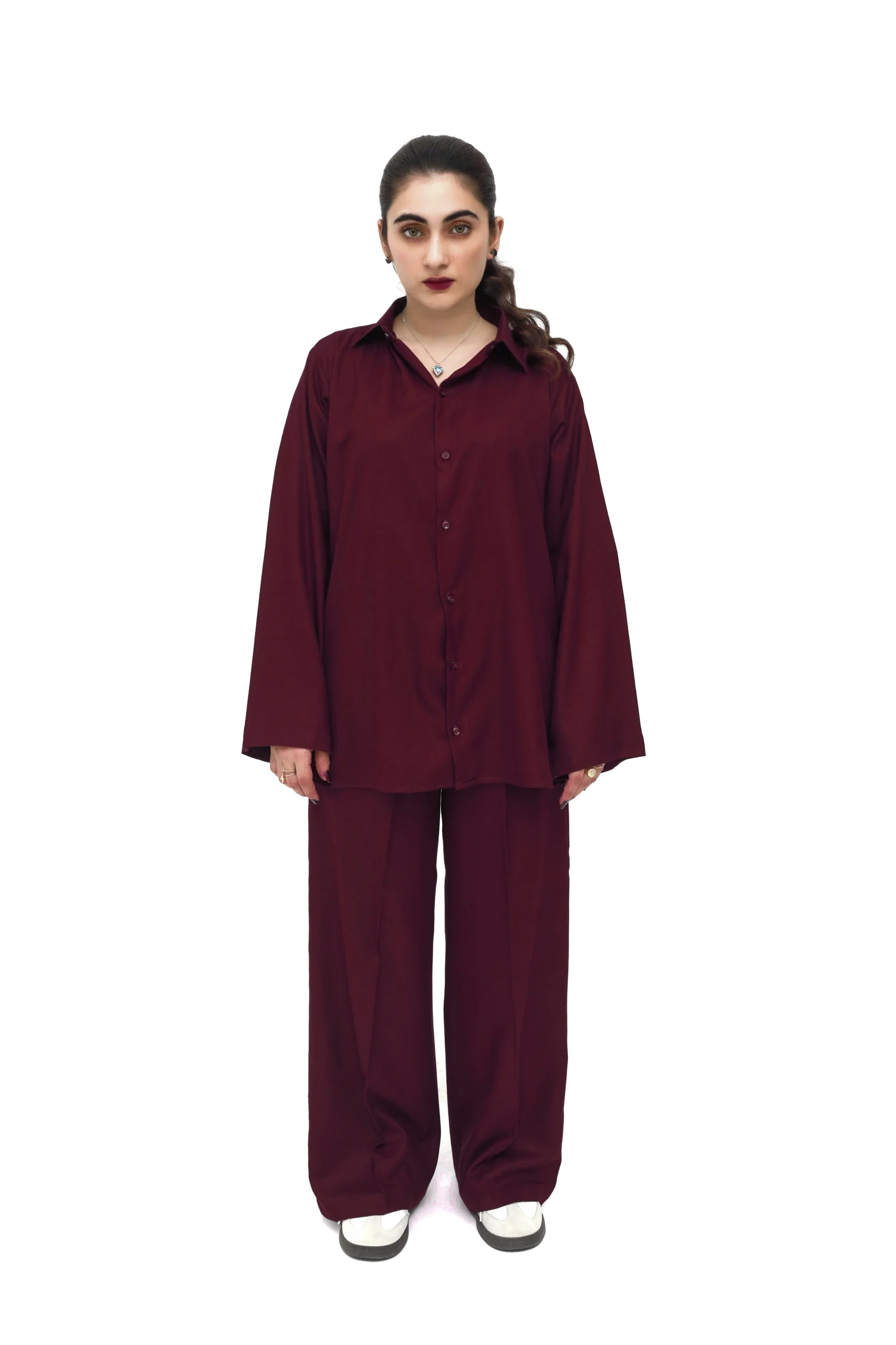 Maroon Bliss Girls’ Co-ord Set